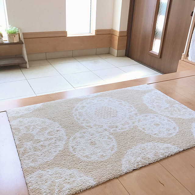 クリーンテックス ジャパン Disney Mat Collection ディズニー 玄関マット Mickey ミッキー レース ベージュ 50 75 Cm 屋外 外 洗える 丸洗い 薄型 おしゃれ かわいい ずれない 滑り止め エントランスマット ドアマット 国産 日本製 クリーンテックス Kleen Texの