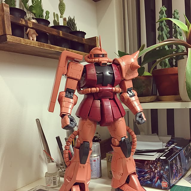 Bandai Spirits バンダイ スピリッツ メガサイズモデル 1 48 Ms 06s シャア アズナブル専用 ザクii 機動戦士ガンダム のレビュー 口コミとして参考になる投稿1枚 Roomclip ルームクリップ