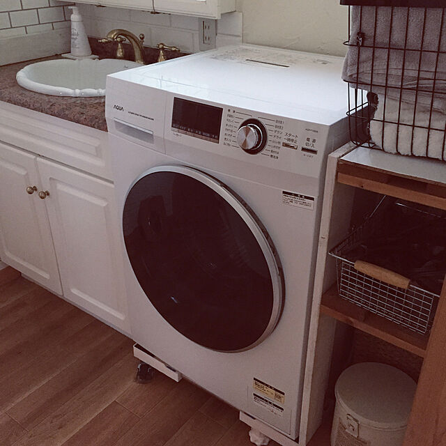 写真付きレビュー】アクア AQW-FV800E-W(ホワイト) ドラム式全自動洗濯機 左開き 洗濯8kgの通販商品口コミ情報 |  RoomClipショッピング