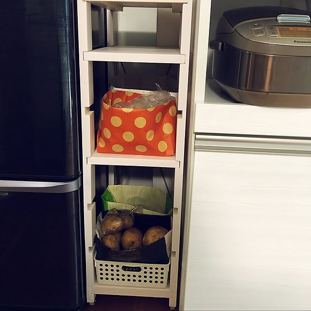 すきま収納 キッチンラック 幅 奥行40 高さ85 Ssr 48c すき間ラック 隙間ラック ウッドラック cm 山善 Yamazen 送料無料 のレビュー クチコミとして参考になる投稿5枚 Roomclip ルームクリップ