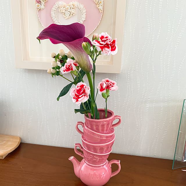 アフタヌーンティー リビング Afternoontea Living フラワーベース 花器 Gp67 ティータイム フラワーベース ピンクのレビュー クチコミとして参考になる投稿8枚