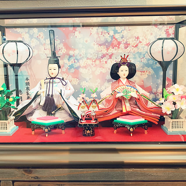 5年連続楽天で最も売れている 雛人形 コンパクト おしゃれ ひな人形 かわいい おひなさま お雛様 雛 ケース飾り 親王飾り かわいい 名前旗付 選べる24種類 のレビュー クチコミとして参考になる投稿1枚