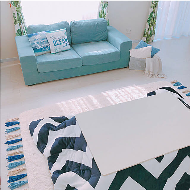 こたつ布団 長方形 約190 240cm シェブロン柄 フランネルフリース こたつ掛け布団 こたつぶとん ジグザグボーダー おしゃれ 洋風 西海岸 北欧のレビュー クチコミとして参考になる投稿14枚 Roomclip ルームクリップ