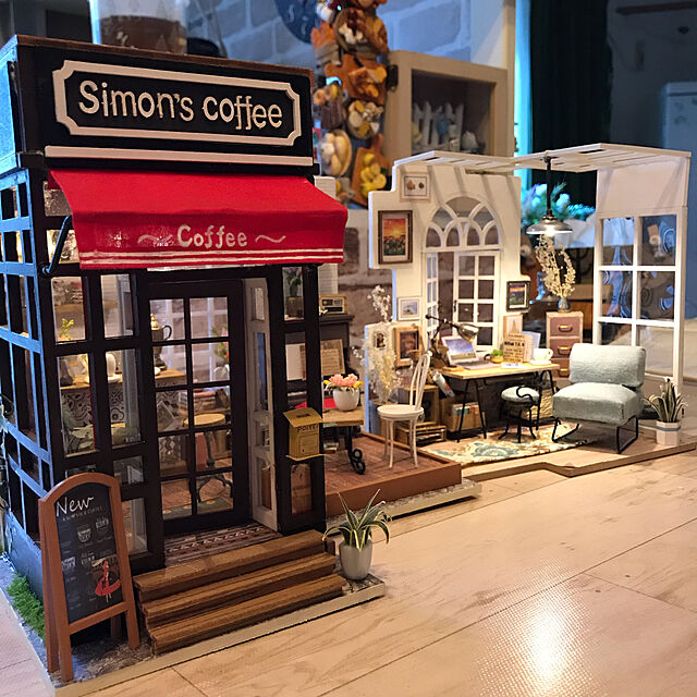 つくるんです DG109 コーヒー｜ロボタイム 日本公式販売／日本語説明書付 DIY ミニチュアハウス ドールハウスのレビュー・クチコミとして参考になる投稿4枚  | RoomClipショッピング