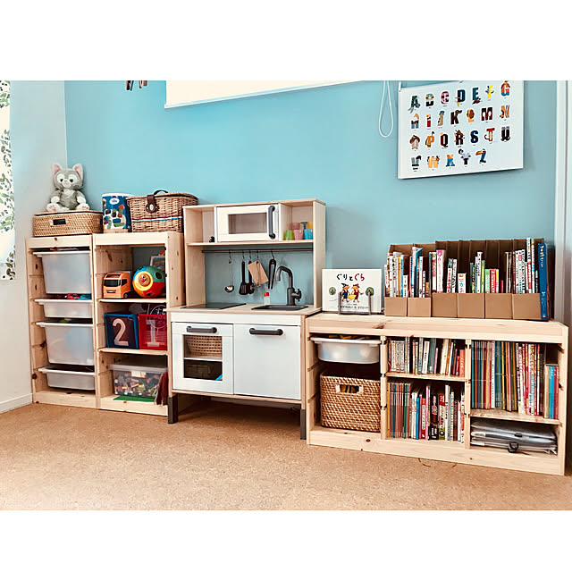 写真付きレビュー Ikea イケア 収納 フレーム 子供部屋 Trofast パイン材 通販 803 6 34の通販商品 口コミ情報 Roomclipショッピング