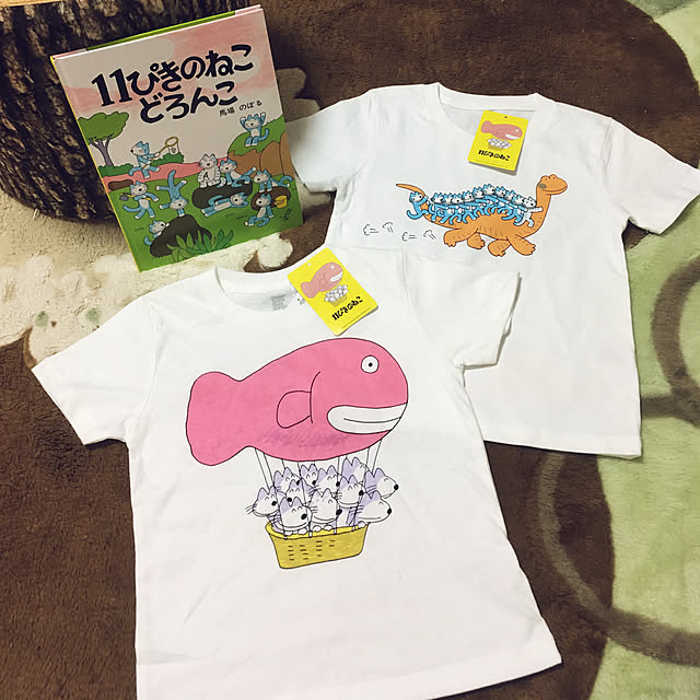 写真付きレビュー グラニフ コラボレーションキッズtシャツ 気球 11ぴきのねこ ホワイト 楽ギフ 包装 の通販商品 口コミ情報 Roomclipショッピング