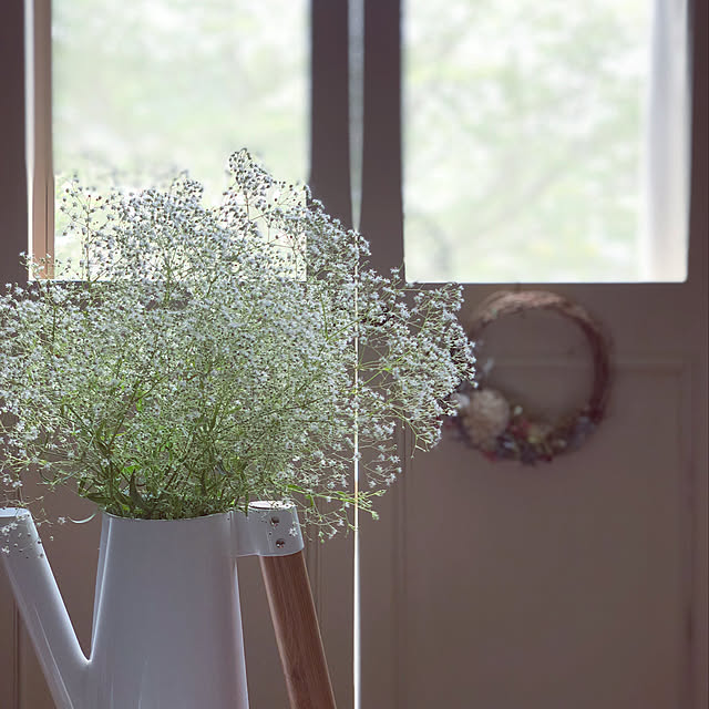 Overview/IKEA 水差し/かすみ草/1969組/お花/ハンドメイドリース&hellip;などのインテリア実例 20180519 11