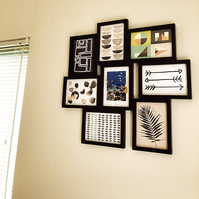 Ikea V 196 Xbo イケア コラージュフレーム 写真8枚用 ブラック 写真立て フォトフレーム 3 529 11のレビュー クチコミとして参考になる投稿22枚 Roomclip ルームクリップ