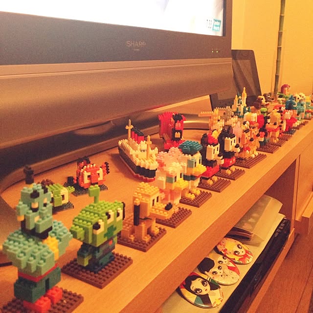 リビング ディズニー ナノブロック オタク部屋のインテリア実例 14 04 15 22 25 39 Roomclip ルームクリップ