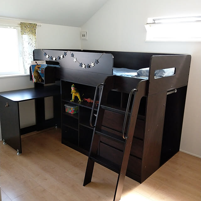 スマート アイ 割引クーポン配布中 充実の収納スペース システムベッド Tale テイル 3色対応 ロフトベッド システムデスク システムベッドデスク デスクベッド ロータイプ ミドル ベッド 机付き 学習机 子供 ハンガーラック 本棚 収納 子供部屋 大型 のレビュー