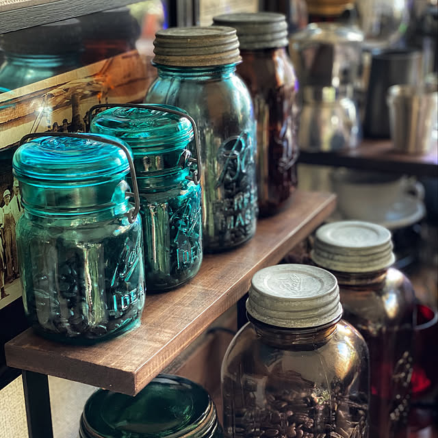 ボールメイソンジャー ワイドマウス コレクションエリート ブルー 940ml Ball Mason Jar Collection Elite Blue Wide Mouth 32ozのレビュー クチコミとして参考になる投稿5枚