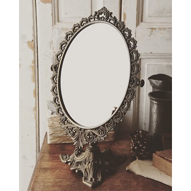 リビング ミラー 鏡 アンティークミラー アンティーク鏡 などのインテリア実例 15 08 29 09 12 27 Roomclip ルームクリップ