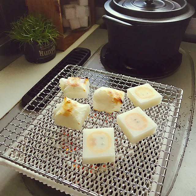 写真付きレビュー】【送料込み】【日本製】 セラミック 焼き網 大 22cm×22cm丸十金網 焼きアミの通販商品口コミ情報 |  RoomClipショッピング