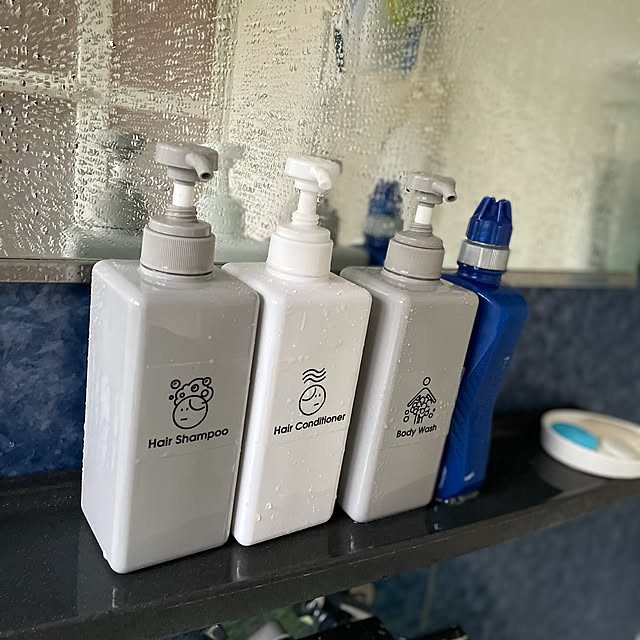 シャンプーボトル ソープディスペンサー 詰め替えボトル ラベル シール メール便可 B2c Petポンプ専用ラベルシール バス パウダー ピクトa Sl Boのレビュー クチコミとして参考になる投稿12枚 Roomclip ルームクリップ