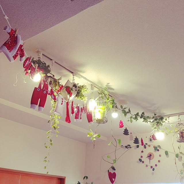 壁/天井/クリスマスガーランド/クリスマスのインテリア実例 - 2015-12-16 08:31:21