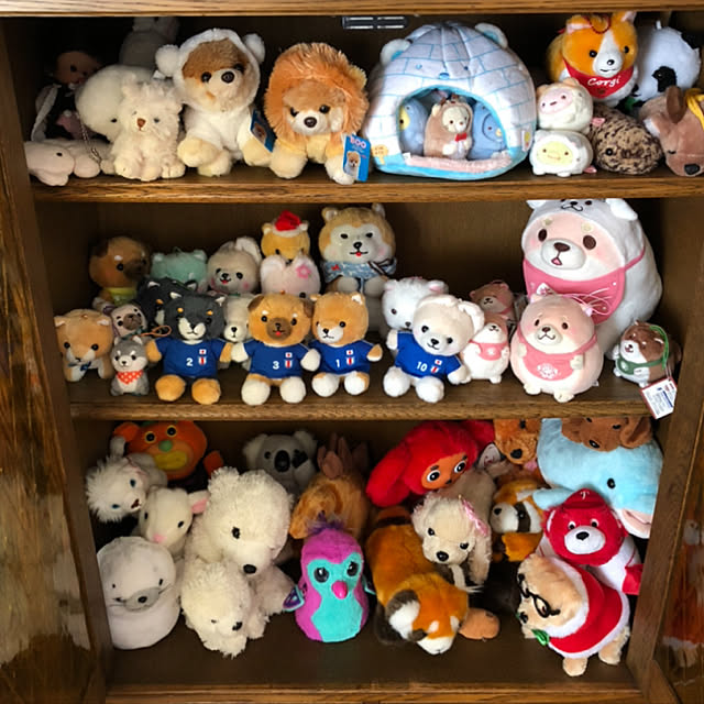 ぬいぐるみ収納/ぬいぐるみ/アンティーク家具/アンティーク/2人暮らし&hellip;などのインテリア実例 20210506 221123