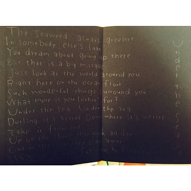 机 アンダーザシー アリエル 手書き文字 16 などのインテリア実例 15 12 31 22 06 48 Roomclip ルームクリップ