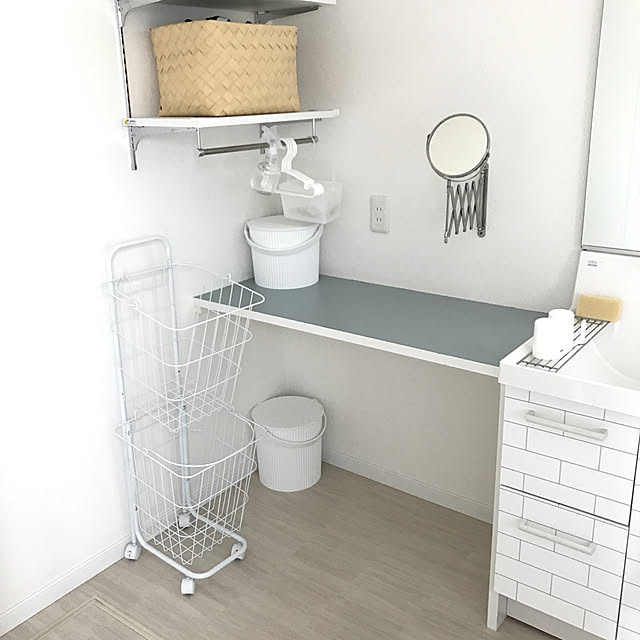 ランドリーバスケット 2段 スリム 丸型 角型 ワイヤーバスケット 洗濯かご ランドリー ワゴン バスケット 洗濯カゴ ラック おしゃれ キャスター付き 脱衣かご 北欧 シンプル 洗濯物入れ ランドリーラック ランドリーバスケット Twee ツウィー のレビュー クチコミ