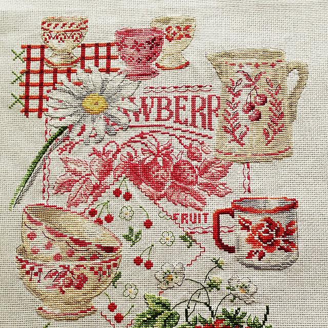 刺繍キット Dmc Deco キッチン ホームデコ Summer Fruit Bk768 夏のフルーツ クロスステッチ キット ピンクのレビュー クチコミとして参考になる投稿2枚 Roomclip ルームクリップ