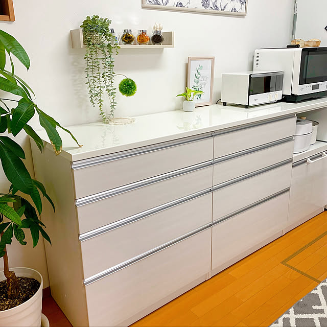 写真付きレビュー ニトリ キッチンボード チェルシー180kb Wh の通販商品 口コミ情報 Roomclipショッピング