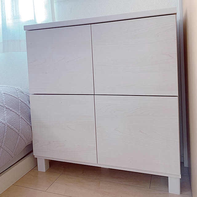 リビング 収納 棚 チェスト キャビネット サイドボード おしゃれ リビング収納 カウンター下収納 木製 白家具 薄型 収納棚 奥行32 ディスプレイラック ラック 収納ボックス リビングボード ナチュラル 国産 新生活のレビュー クチコミとして参考になる投稿4枚