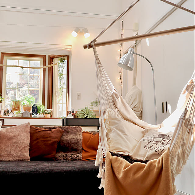 送料無料 吊り下げハンモック 室内 屋外 グランピング ゆらゆらモック ベランピング