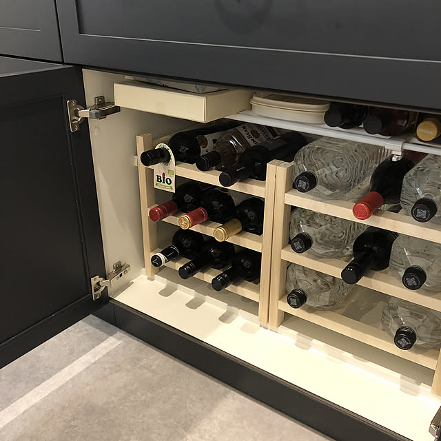 写真付きレビュー Ikea イケア Ikea イケア Hutten ワインラック 9本用 無垢材の通販商品 口コミ情報 Roomclipショッピング