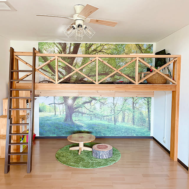 ジャヴァロエルフ シーリングファン フィラメントled電球付 シーリングファンライト 4灯 Ledリモコン付 ファン 木目調 照明器具 天井照明 吹き抜け シーリングライト おしゃれ リビング用 居間用 インテリア 電気 涼しい 子供部屋 Je Cf003 ダイニング用 食卓用