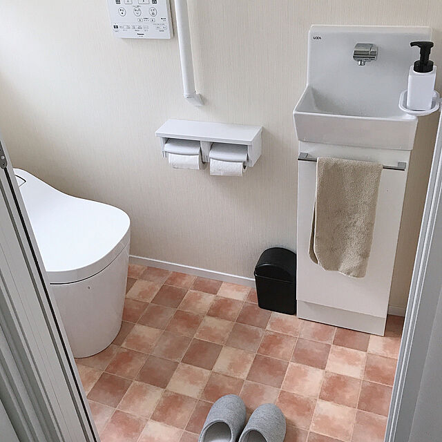 新しい到着 住宅設備のプロショップDOOON INAX LIXIL リクシル コフレル トイレ手洗 スリム 埋込 ハンドル水栓 手すりカウンター キャビネットタイプ 左右共通