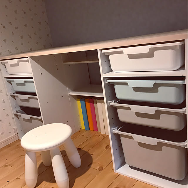 写真付きレビュー ニトリ カラーボックス Nカラボ 2段 ホワイトウォッシュ の通販商品 口コミ情報 Roomclipショッピング