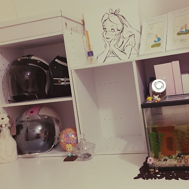 玄関/入り口/ヘルメット/玄関/写真立て♡/フォトスタンド/カラーボックス&hellip;などのインテリア実例 20160520 0037