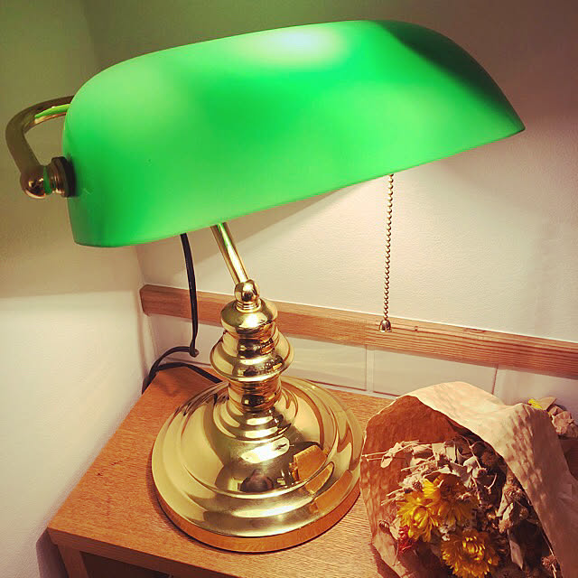 バンカーズライト 3 グリーン 緑のランプシェードが特徴 超人気のスタンド型インテリアライト バレンタインギフトにおすすめのレビュー クチコミとして参考になる投稿2枚 Roomclip Item