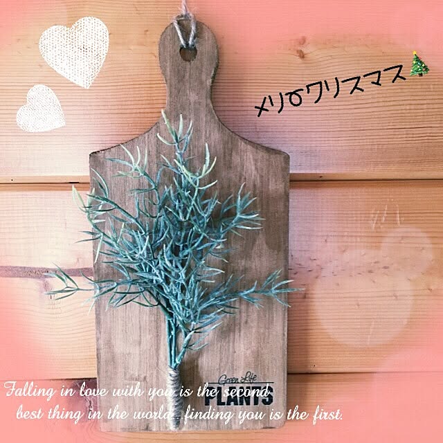 棚/転写シール セリア/麻紐巻いただけ/フェイクグリーン♡/水性ニス...などのインテリア実例 - 2016-12-25 13:58:37