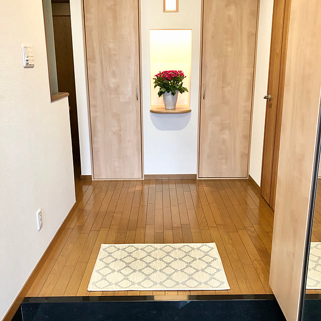 玄関マット マット 室内 屋内 ゴブランシェニール エントランス おしゃれ 大人かわいい グレー 上品 エレガンス 送料無料 あす楽 Fm ラッキーシール Neore レイス 50 80cmのレビュー クチコミとして参考になる投稿17枚
