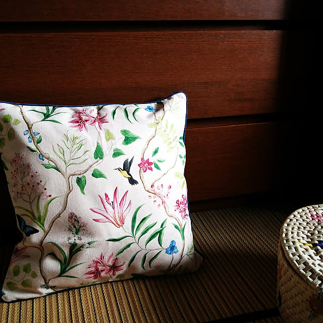 メール便可 The Secret Garden シノワズリ 花鳥柄 クッションカバー 全4種 45 45cm Blue White 中国 アンティーク フレンチ オリエンタルモダン シャビー 豪華 高級 モロッカン 北欧 冬 おしゃれ モロッコ ダマスク アラベスク ゴージャス ザ シークレットガーデン