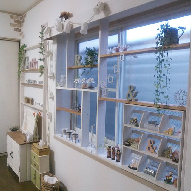 棚/賃貸アパート/DIYいっぱい♪/ナチュラル/DIY/一人暮らし&hellip;などのインテリア実例 20151103 164435