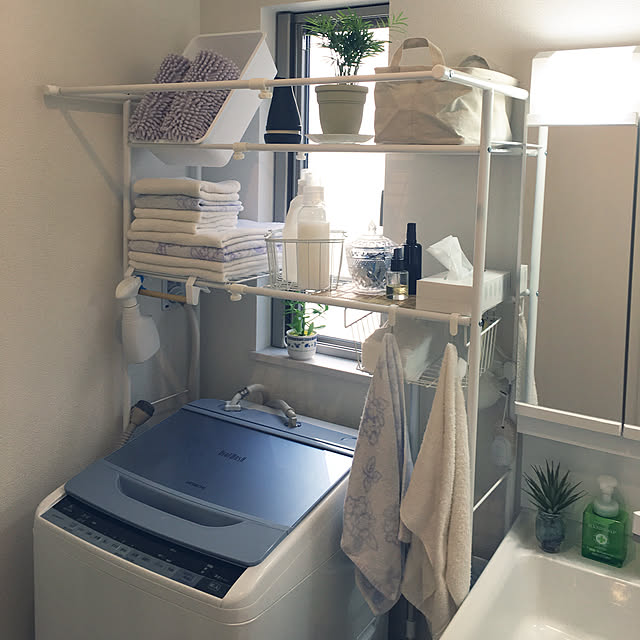 写真付きレビュー イケア Ikea Original Torgny トールニー 洗濯機用 シェルフ ホワイトの通販商品 口コミ情報 Roomclipショッピング