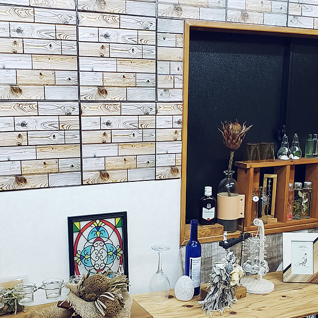 アグロス 壁紙 レンガ タイル シール 3d 剥がせる 30cm 30cm 10枚セット 木目調 のレビュー クチコミとして参考になる投稿1枚 Roomclip Item