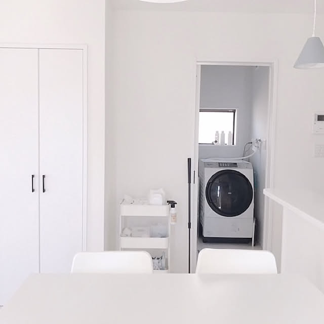 家事楽 ワーママ ベランダなし 洗濯動線 ドラム式洗濯機 などのインテリア実例 19 10 26 09 07 38 Roomclip ルームクリップ