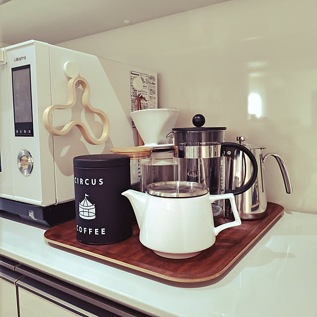 キッチン/コーヒーメーカー/すっきり暮らしたい/食器棚の上/コーヒーグッズ/カフェコーナーのインテリア実例 20171219 09