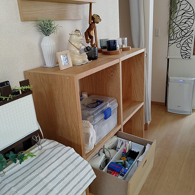 無印良品 スタッキングチェスト ハーフ 引出し １段 オーク材のレビュー 口コミとして参考になる投稿38枚 Roomclip ルームクリップ