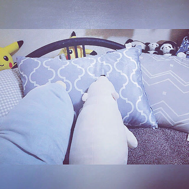 ベッド周り 睡眠第一 まくらいっぱい ポケモン 寝具 などのインテリア実例 17 08 03 17 39 18 Roomclip ルームクリップ
