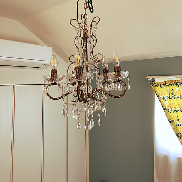 写真付きレビュー シャンデリア Led シャンデリア アンティーク シンプル シャンデリア 可愛い シャンデリアライト 5灯 ホワイトの通販商品 口コミ情報 Roomclipショッピング