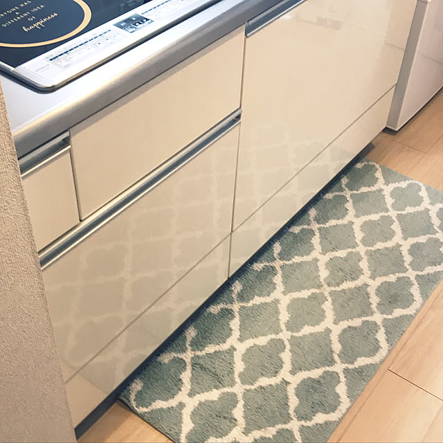 写真付きレビュー Ikea イケア キッチンマット ライトグリーン 緑 ホワイト 白 45x1cm Z Auning アウニング キッチン用品 キッチンファブリック 台所用マット おしゃれ シンプル 北欧 かわいいの通販商品 口コミ情報 Roomclipショッピング