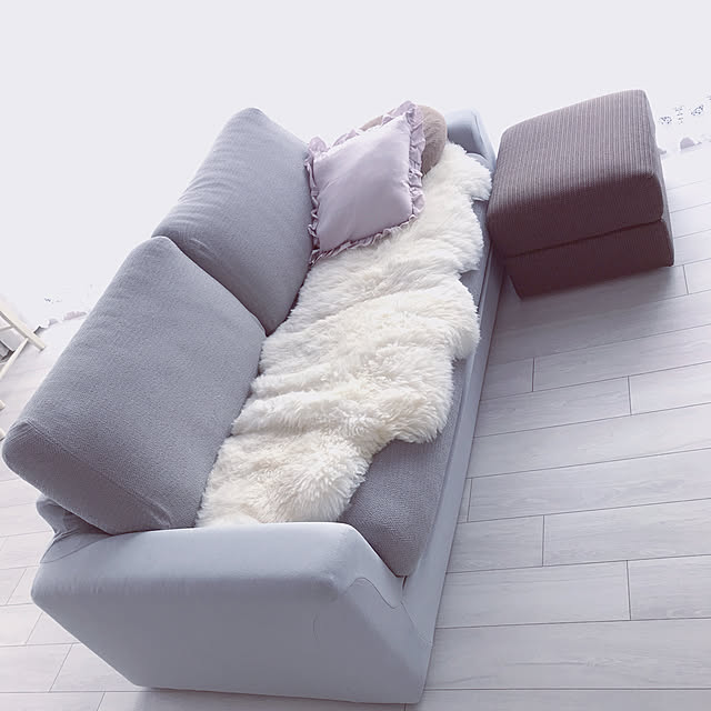 写真付きレビュー ニトリ 肘付ストレッチソファカバー Cライク2 Gy 3人掛け用 の通販商品 口コミ情報 Roomclipショッピング