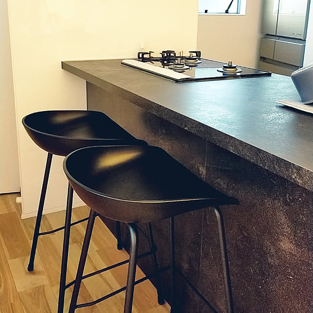 カウンターチェア 2脚セット 北欧 おしゃれ 白 黒 バーチェア カウンターバーチェア カウンターチェアー キッチンカウンター ハイチェア 65cm 75cm 塩系 カウンターキッチン キッチンチェア ダイニングチェアのレビュー クチコミとして参考になる投稿4枚