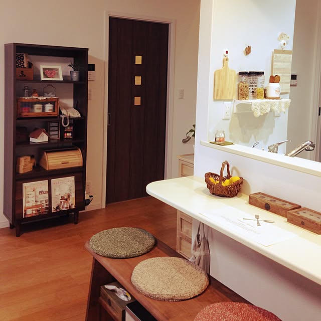 ラック おしゃれ 木製 シェルフ 本棚 オシャレ 本収納 収納 収納棚 扉付き 収納ラック 棚 大容量 北欧 シンプル モダン ミッドセンチュリー レトロ 収納家具 インテリア カラーボックス フラップ扉 棚 ハイタイプマルチシェルフ Allan アラン のレビュー クチコミ