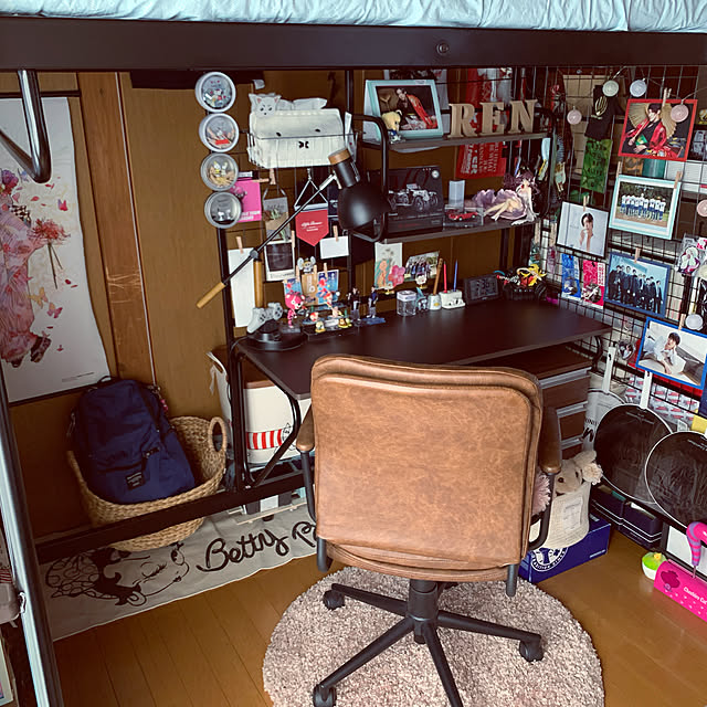 写真付きレビュー】ニトリ ロフトベッド用シェルフ(アルルN BK/DBR) の ...