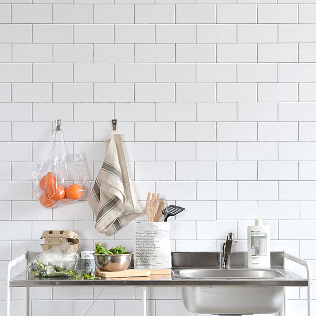 水だけで貼れる壁紙 ミズハルくん White Tile 28枚セットホワイト レンガ メトロタイルのレビュー クチコミとして参考になる投稿8枚 Roomclip ルームクリップ 水だけで貼れる壁紙 ミズハルくん White Tile 28枚セットホワイト レンガ メトロタイルのレビュー クチコミとして参考になる投稿8枚 Roomclip ルームクリップ