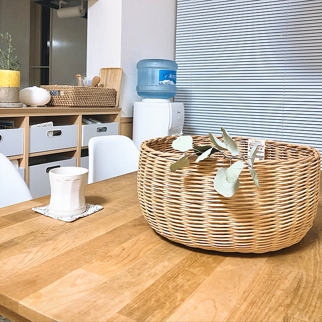 無印良品 ラタン細材 丸型バスケット 大のレビュー 口コミとして参考になる投稿2枚 Roomclip ルームクリップ